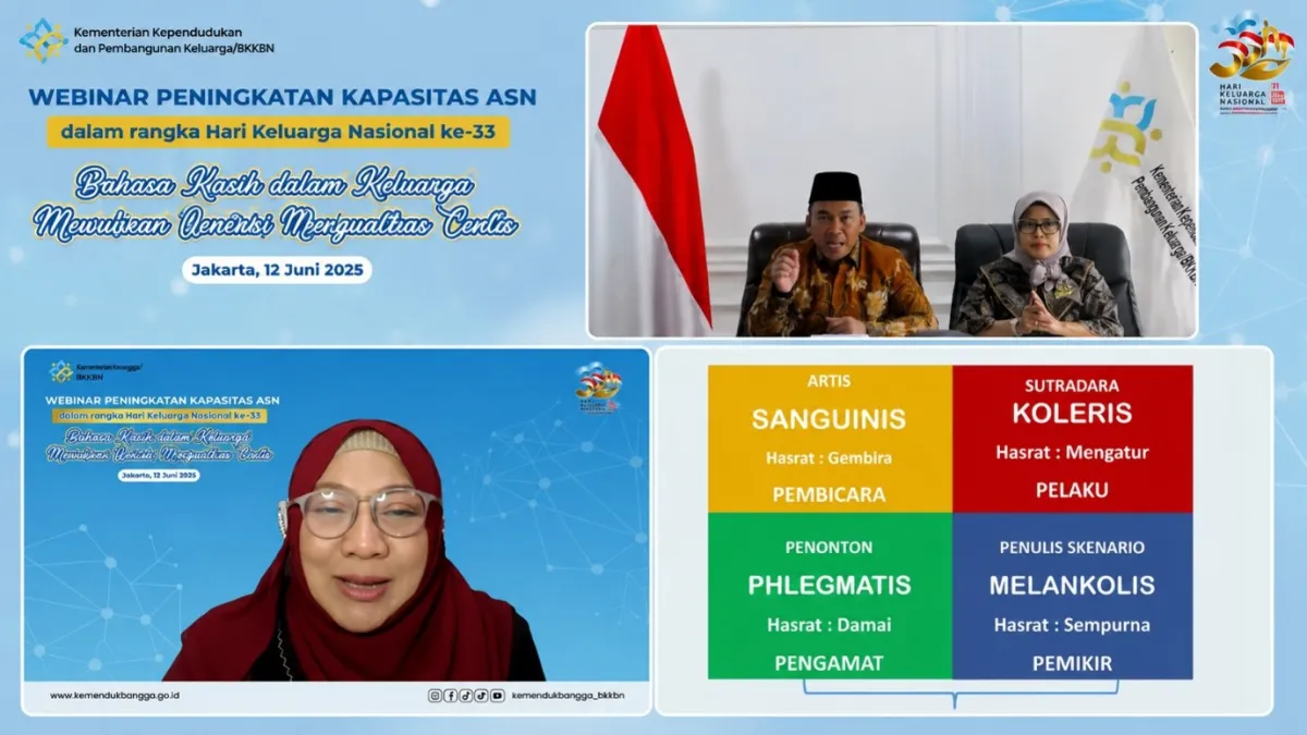 Webinar HARGANAS ke-33 Tahun 2026 Ajak ASN dan Keluarga Memahami Bahasa Kasih dan Karakter dalam Keluarga